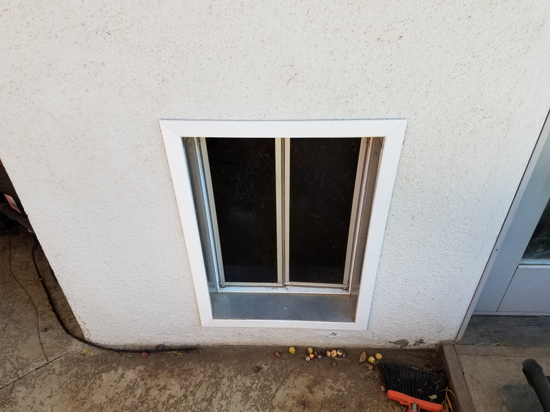 I have a sweet dog door.